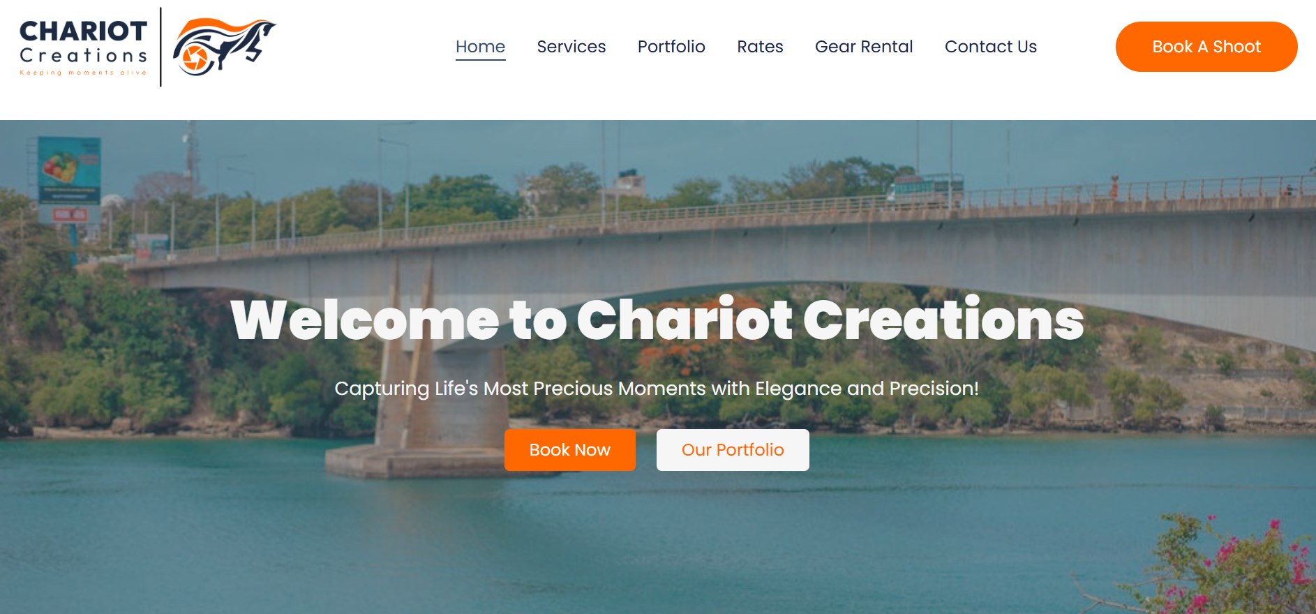 Chariot Creations website screenshot