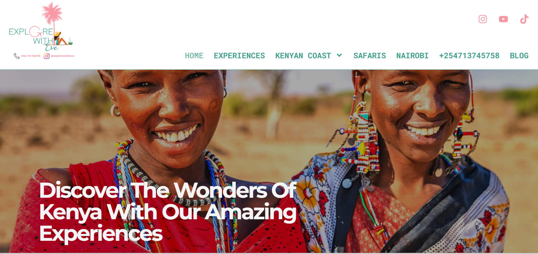 Explore With Eve website screenshot